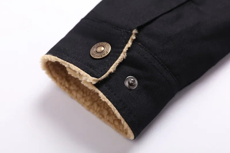 New Pocket Buttons Formal Streetwear Winter Men Casual Warm Fleece Brand Jacket Windproof Mens Jackets High Quality Coats Men