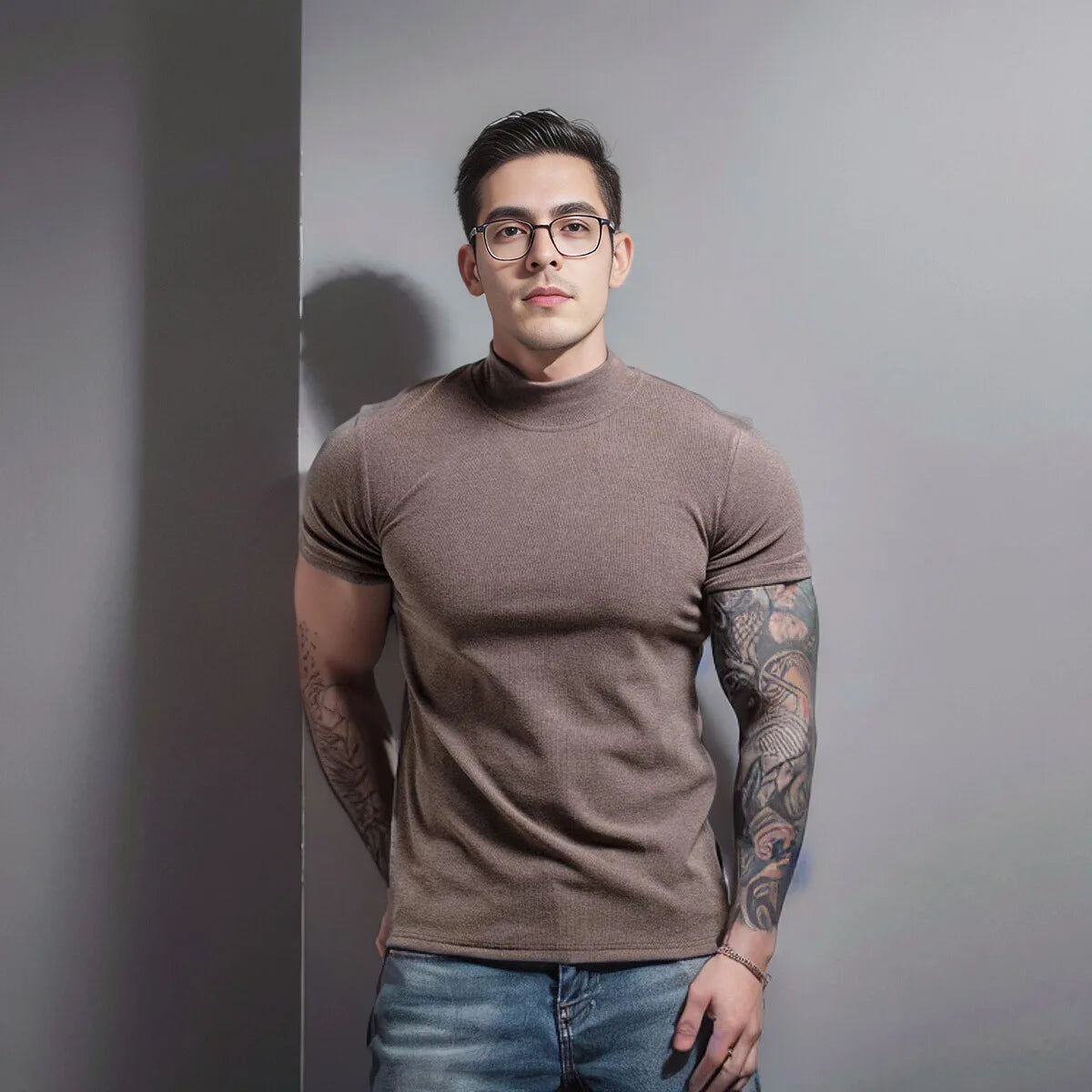Gym Men's Summer Sports Quick Dry Fitness Short Sleeve T-shirt Outdoor Slim Casual Tee Tops Muscle Tights Bodybuilding Clothing