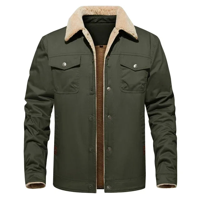 New Pocket Buttons Formal Streetwear Winter Men Casual Warm Fleece Brand Jacket Windproof Mens Jackets High Quality Coats Men