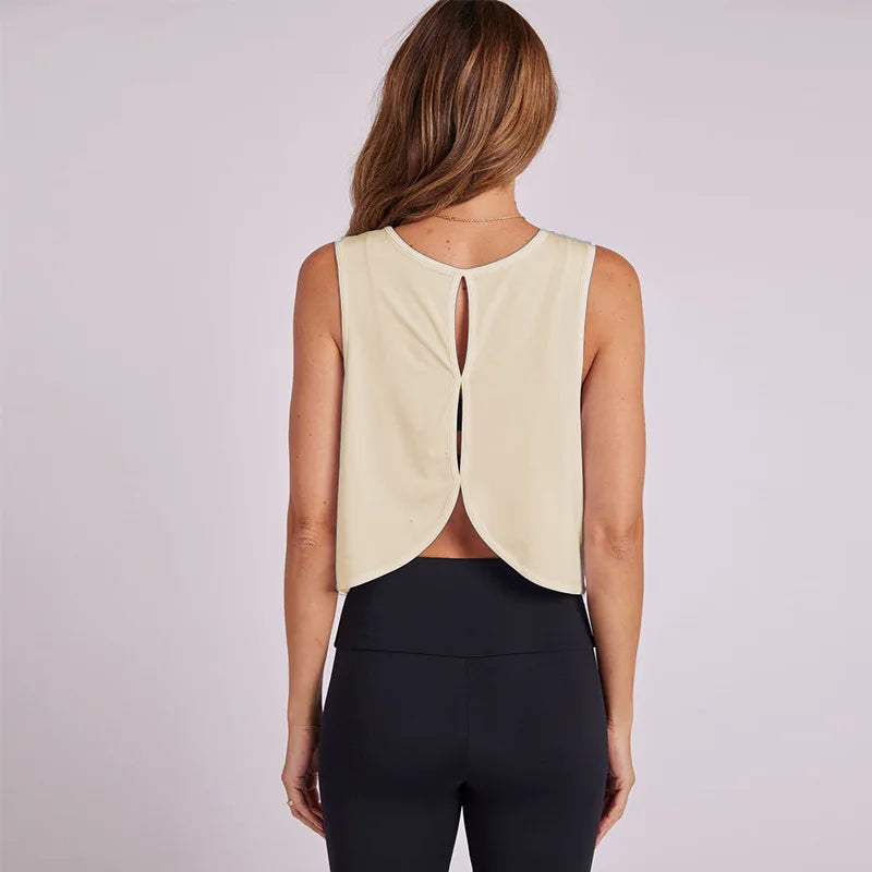 Women's Tank Workout Tops Sports Wear For Women Gym T-shirt Open Back Yoga Top Sport Blouses Woman Fitness Shirt Female Jersey