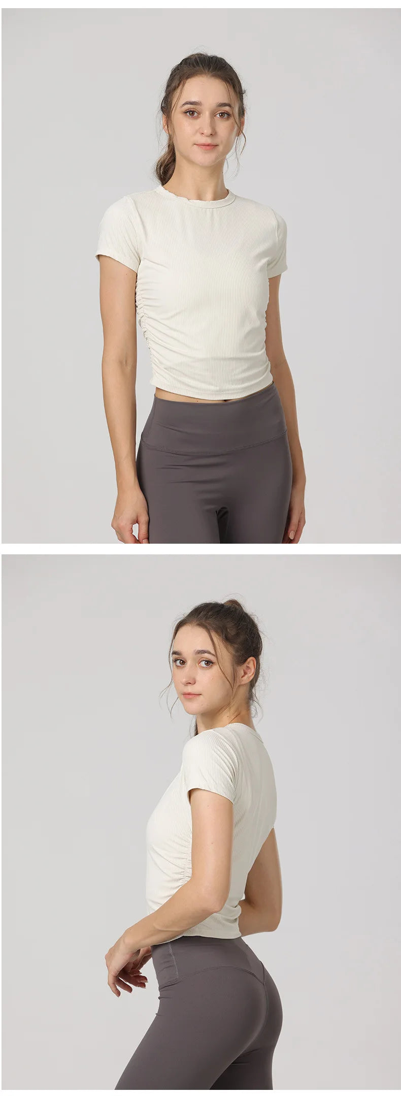 Women's Yoga Tops Sports T-Shirts Sexy Fitness Wear Short Sleeve Yoga Shirts Gym Tops Running Sportswear Sports Tops for Women