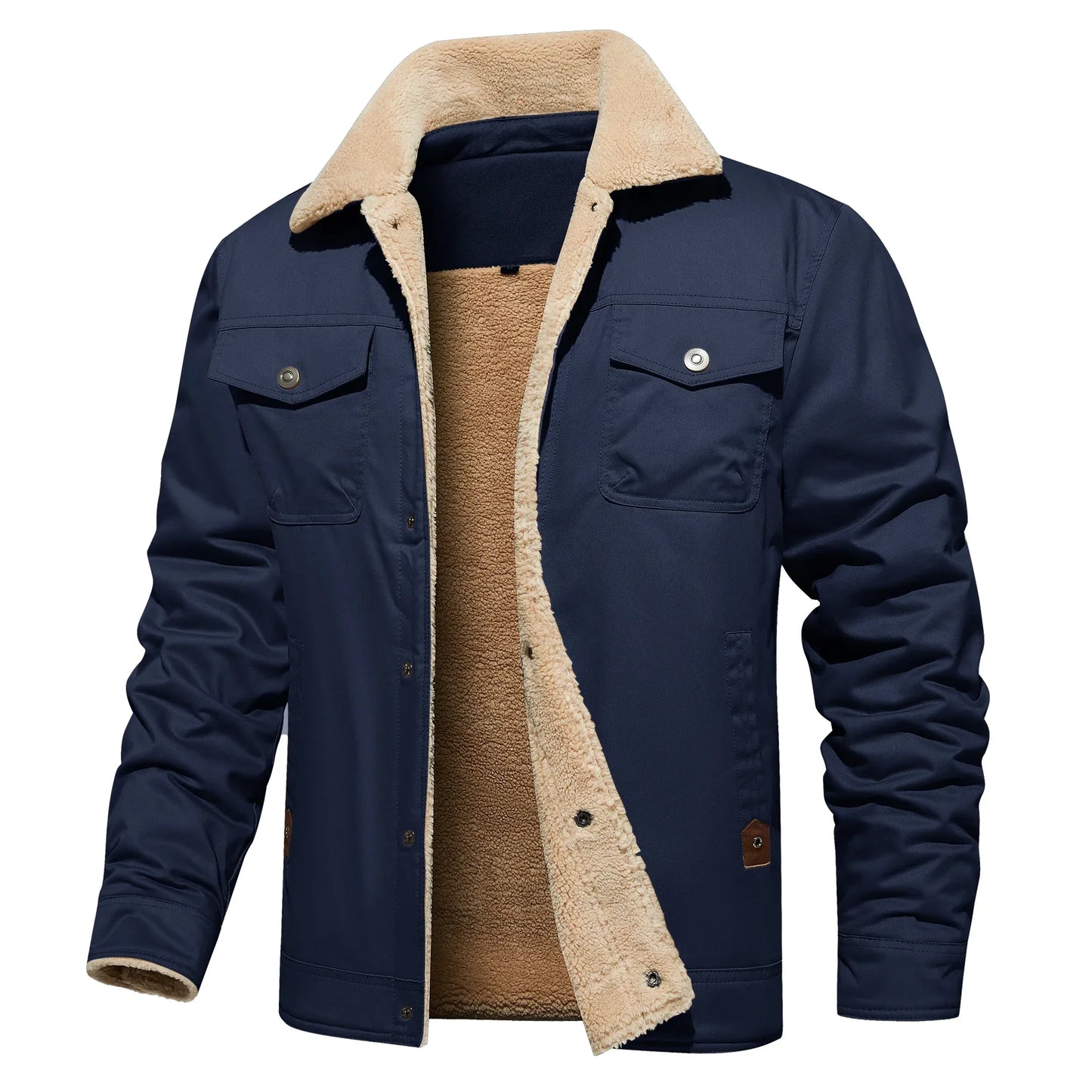 New Pocket Buttons Formal Streetwear Winter Men Casual Warm Fleece Brand Jacket Windproof Mens Jackets High Quality Coats Men