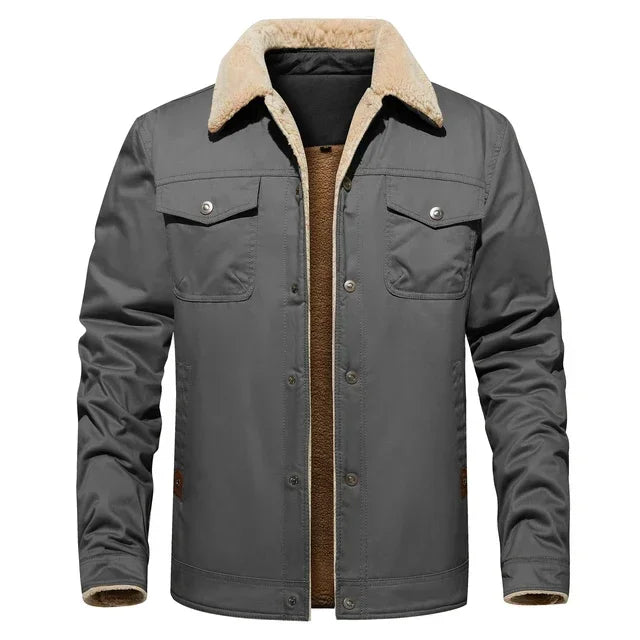 New Pocket Buttons Formal Streetwear Winter Men Casual Warm Fleece Brand Jacket Windproof Mens Jackets High Quality Coats Men