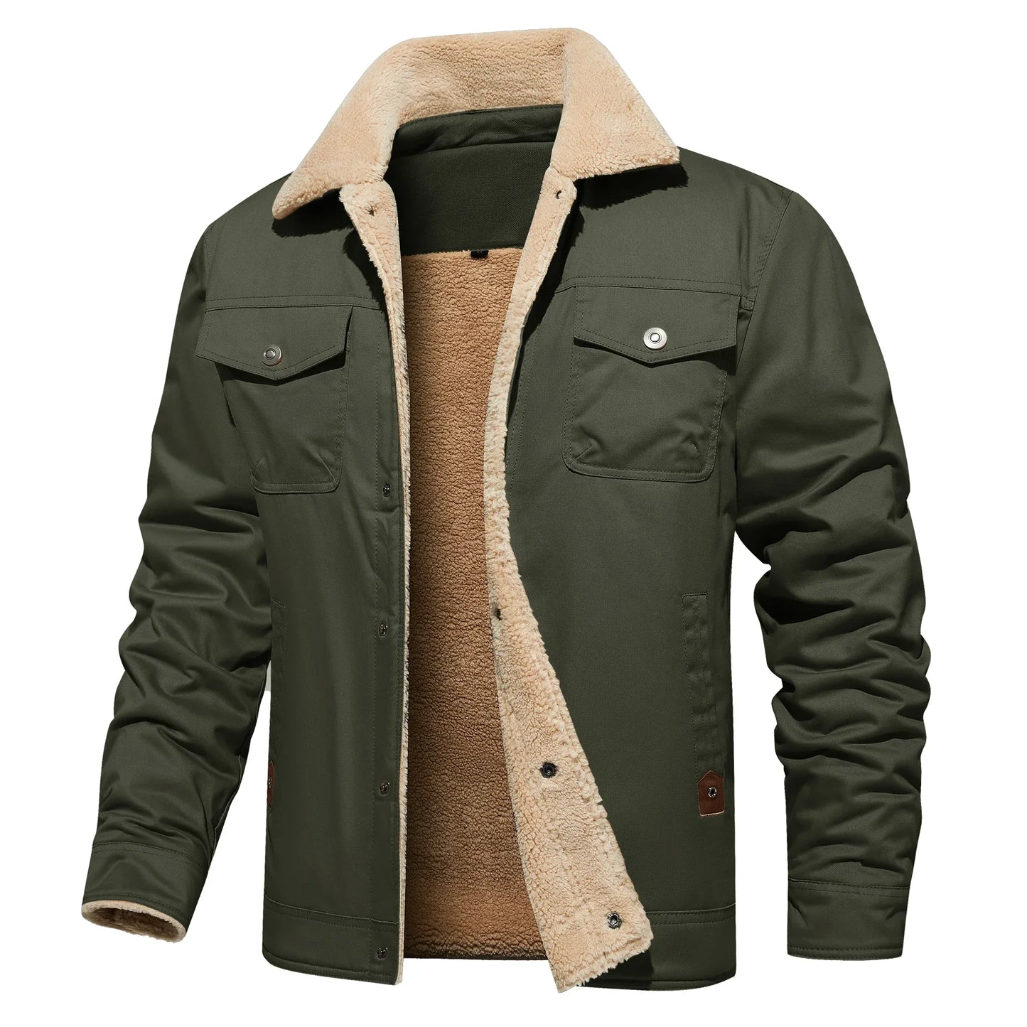 New Pocket Buttons Formal Streetwear Winter Men Casual Warm Fleece Brand Jacket Windproof Mens Jackets High Quality Coats Men