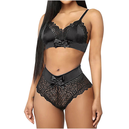 Women's Fashion Lace Vest Hollow Mesh See-Through Push Up Underwear Lingerie - Clearance