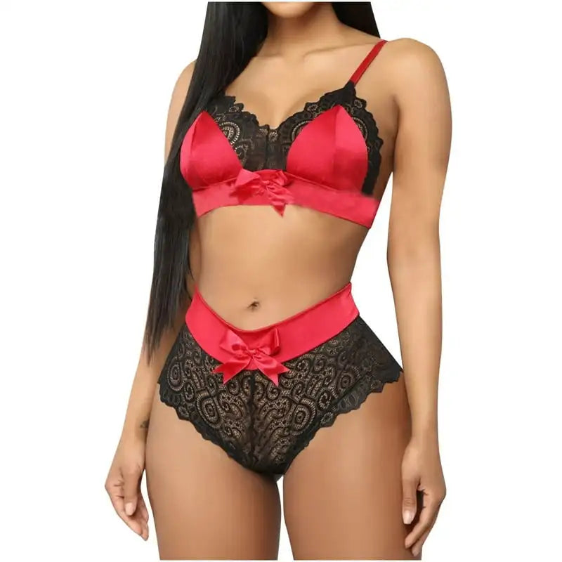 Women's Fashion Lace Vest Hollow Mesh See-Through Push Up Underwear Lingerie - Clearance