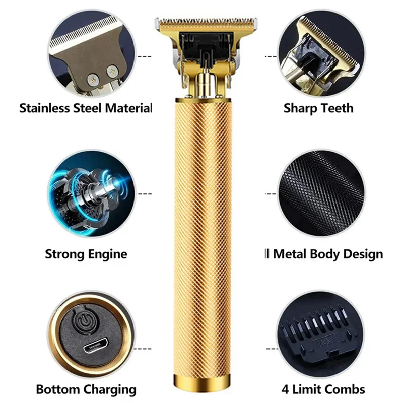 B59B-Hair Cutting Machine Barber For Men Professional Hair Trimmer Wireless Electric Hair Clipper Men Beard Shaver Durable