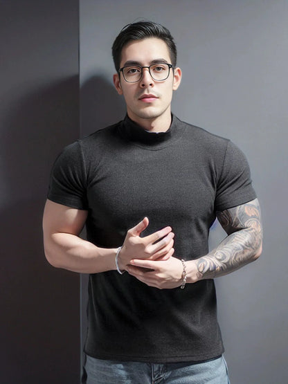 Gym Men's Summer Sports Quick Dry Fitness Short Sleeve T-shirt Outdoor Slim Casual Tee Tops Muscle Tights Bodybuilding Clothing