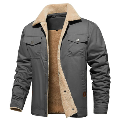 New Pocket Buttons Formal Streetwear Winter Men Casual Warm Fleece Brand Jacket Windproof Mens Jackets High Quality Coats Men