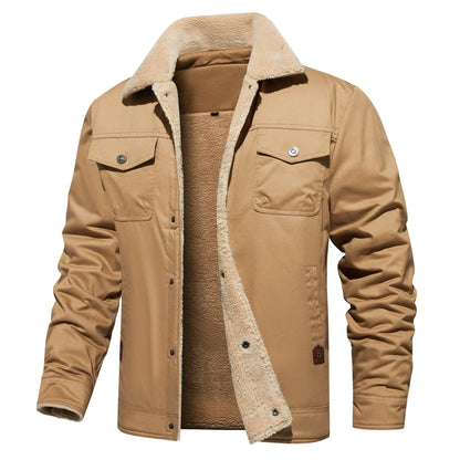 New Pocket Buttons Formal Streetwear Winter Men Casual Warm Fleece Brand Jacket Windproof Mens Jackets High Quality Coats Men