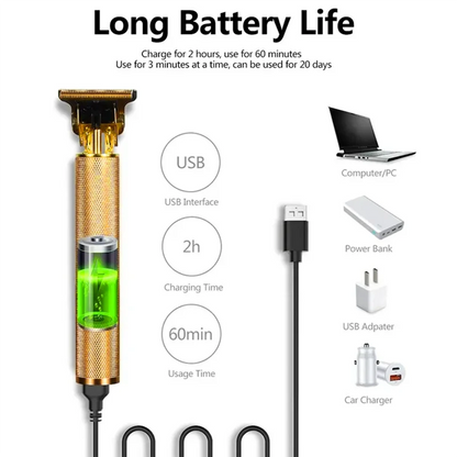 B59B-Hair Cutting Machine Barber For Men Professional Hair Trimmer Wireless Electric Hair Clipper Men Beard Shaver Durable