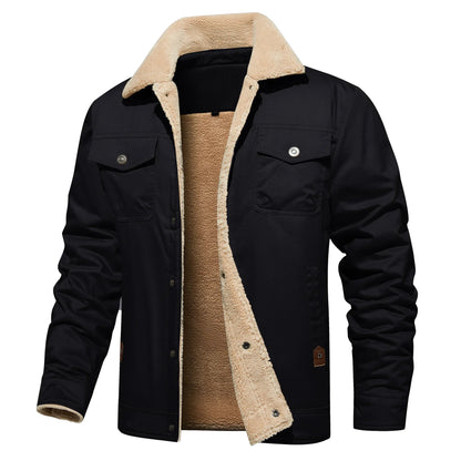 New Pocket Buttons Formal Streetwear Winter Men Casual Warm Fleece Brand Jacket Windproof Mens Jackets High Quality Coats Men