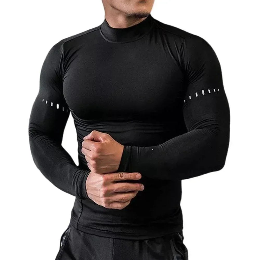 Gym T Shirt Men's Long Sleeve Compression Shirt Quick Dry Training Top Male Muscle Workout Running Clothing