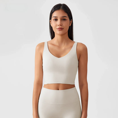 Sports Bra for Women Yoga Top Fixed Chest Pad Gym Vest Shock-proof Workout Tops Yoga Clothes U-shaped Back Fitness Crop Top