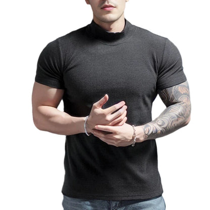 Gym Men's Summer Sports Quick Dry Fitness Short Sleeve T-shirt Outdoor Slim Casual Tee Tops Muscle Tights Bodybuilding Clothing